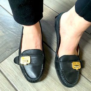 Cole Haan Nike Air Black Leather Loafers